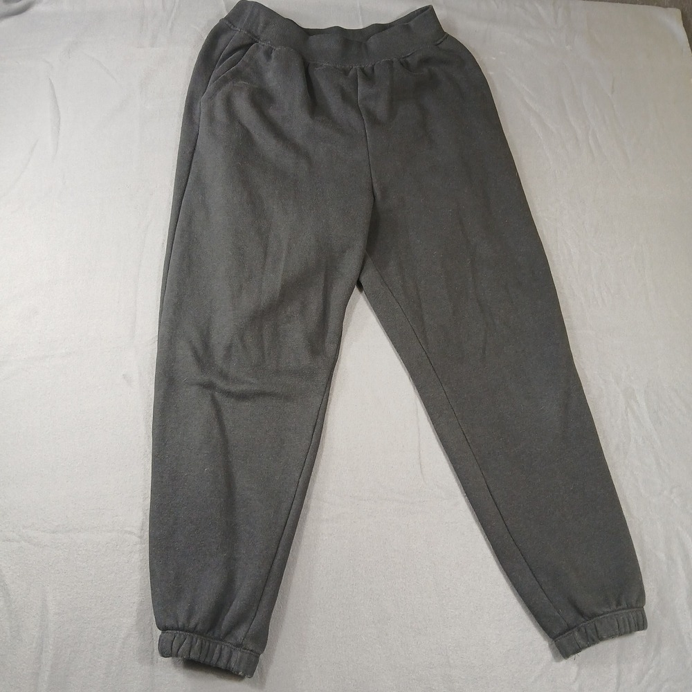 SO Sweatpants Womens Large Black Luxe Fleece Joggers Solid Ribbed Cuffs